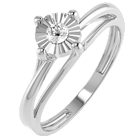 Кольцо помолвочное из белого золота с бриллиантом 2D00139.14K.W