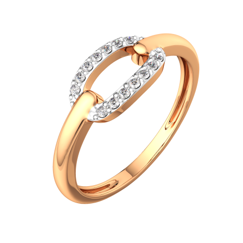 Кольцо из розового золота с фианитом 210966.9K.R.ZZ фото 2