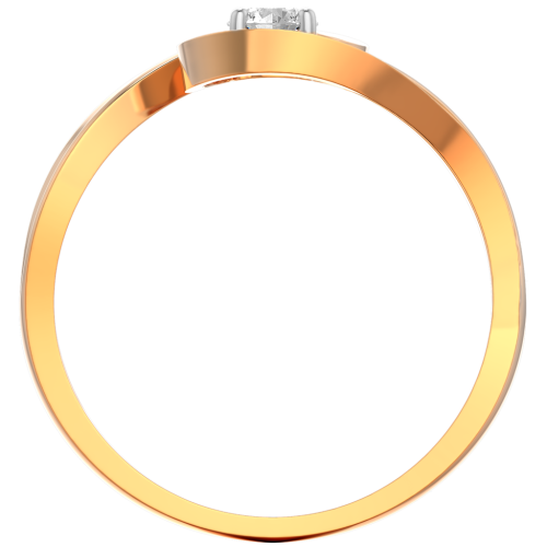 Кольцо из розового золота с фианитом 210524-9K фото 2