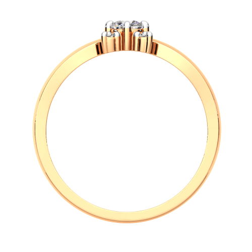 Кольцо из розового золота с фианитом 2101272.14K.R фото 4