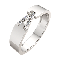 Кольцо из серебра с фианитом 0210422