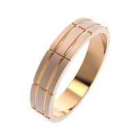 Кольцо обручальное из розового золота 144077.14K.R
