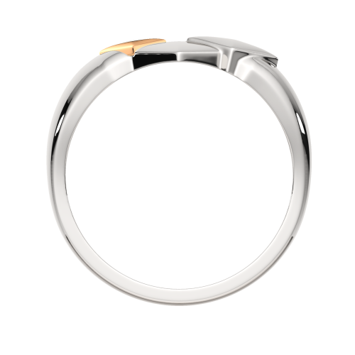 Кольцо из комбинированного серебра 0200067.G14K фото 4