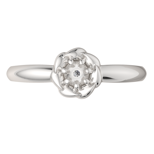 Кольцо из серебра с бриллиантом 02D0052 фото 3