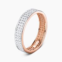 Кольцо из розового золота с бриллиантом 010-11000