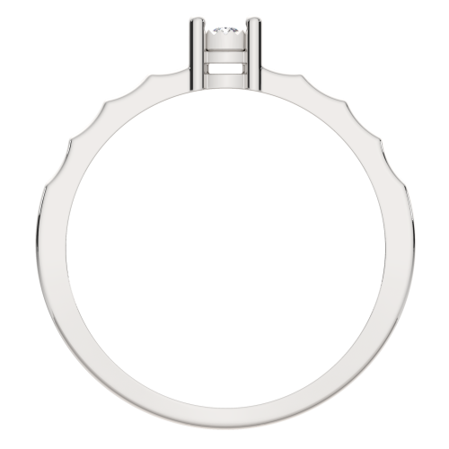 Кольцо помолвочное из серебра с бриллиантом 02D0020 фото 4