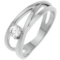 Кольцо из серебра с фианитом 0210132