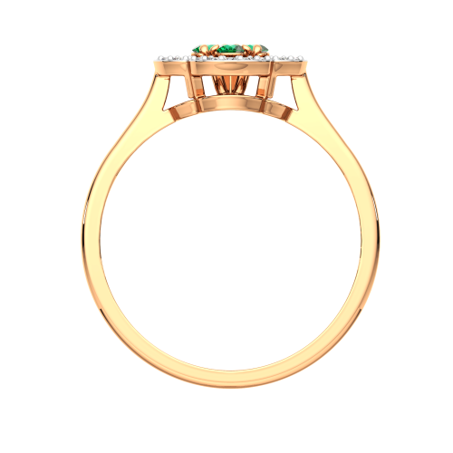 Кольцо из розового золота с изумрудом 2D20113.14K.R фото 4