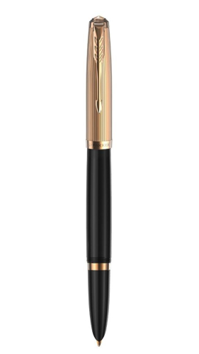 Parker 51 Deluxe Black GT ручка перьевая 2123511 п.750"0,5г
