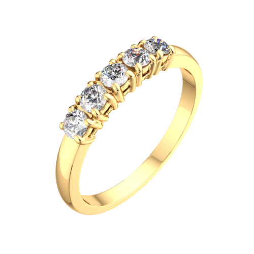 Кольцо из желтого золота с бриллиантом 2D00320.18K.Y фото 2