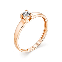 Кольцо помолвочное из розового золота с бриллиантом 13315-100