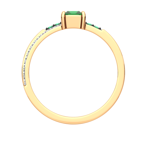Кольцо из розового золота с изумрудом 2D20138.14K.R.ZZ фото 4